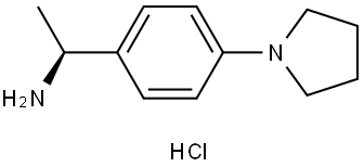 (1S)-1-[4-(PYRROLIDIN-1-YL)PHENYL]ETHAN-1-AMINE HYDROCHLORIDE Struktur