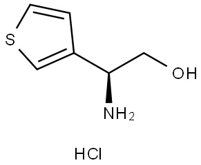 3-Thiopheneethanol, β-amino-, hydrochloride (1:1), (βS)- Struktur