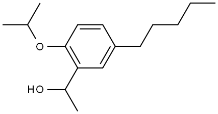 1-(2-isopropoxy-5-pentylphenyl)ethanol 结构式