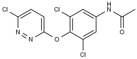 N-(3,5-dichloro-4-((6-chloropyridaz in-3-yl)oxy)phenyl)acetamide Struktur