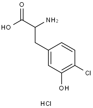 Phenylalanine, 4-chloro-3-hydroxy-, hydrochloride (1:1) Struktur