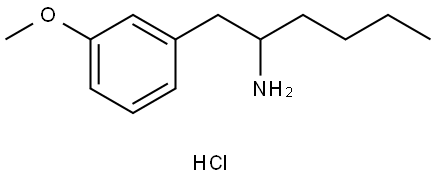 1-(3-METHOXYPHENYL)HEXAN-2-AMINE HYDROCHLORIDE Struktur