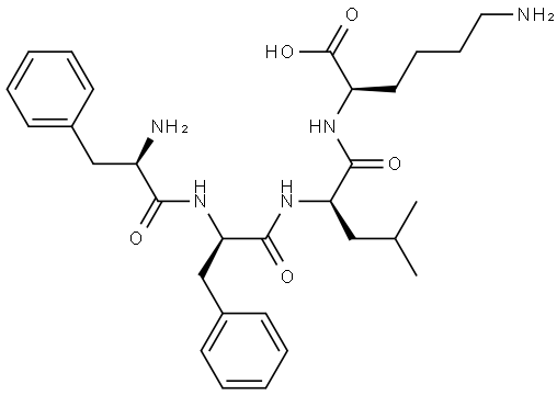 D-Lysine, D-phenylalanyl-D-phenylalanyl-D-leucyl- Struktur