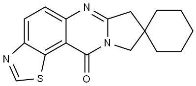 9'H-spiro[cyclohexane-1,8'-pyrrolo[2,1-b]thiazolo[5,4-f]quinazolin]-11'(7'H)-one Structure