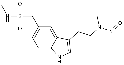 舒马曲坦杂质10 (N-亚硝基舒马曲坦EP杂质B) 结构式