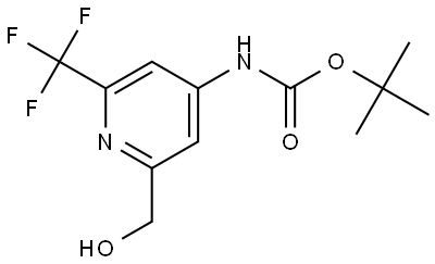 tert-Butyl (2-(hydroxymethyl)-6-(trifluoromethyl)pyridin-4-yl)carbamate Struktur