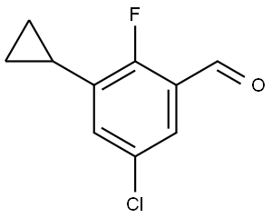 Benzaldehyde, 5-chloro-3-cyclopropyl-2-fluoro- Struktur
