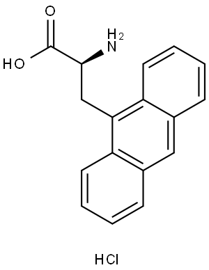 9-Anthracenepropanoic acid, α-amino-, hydrochloride (1:1), (αS)- Struktur