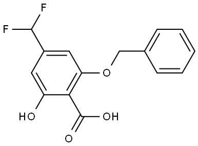 2-(Benzyloxy)-4-(difluoromethyl)-6-hydroxybenzoic acid Struktur