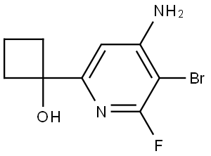 1-(4-amino-5-bromo-6-fluoro-2-pyridyl)cyclobutanol Structure