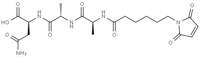 (6-(2,5-Dioxo-2,5-dihydro-1H-pyrrol-1-yl)hexanoyl)-L-alanyl-L-alanyl-L-asparagine Struktur