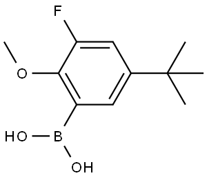 (5-(tert-Butyl)-3-fluoro-2-methoxyphenyl)boronic acid Struktur