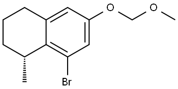 (R)-8-Bromo-6-(methoxymethoxy)-1-methyl-1,2,3,4-tetrahydronaphthalene Struktur