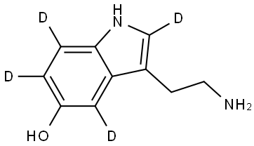 3-(2-aminoethyl)-1H-indol-2,4,6,7-d4-5-ol Struktur