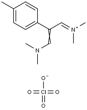 1,1,5,5-tetramethyl-3-(p-tolyl)-1,5-diazapentadienium perchlorate Structure