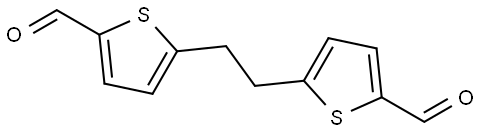5-[2-(5-formylthiophen-2-yl)ethyl]thiophene-2-carbaldehyde Struktur