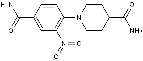 4-Piperidinecarboxamide, 1-[4-(aminocarbonyl)-2-nitrophenyl]- Struktur