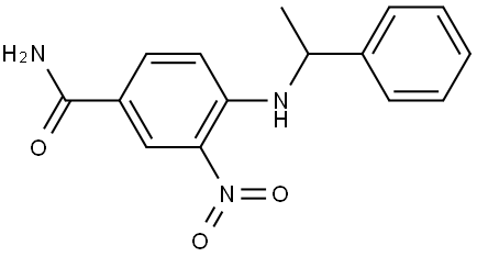 Benzamide, 3-nitro-4-[(1-phenylethyl)amino]- Struktur