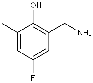 2-(Aminomethyl)-4-fluoro-6-methylphenol Struktur