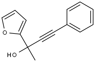 α-Methyl-α-(2-phenylethynyl)-2-furanmethanol Struktur