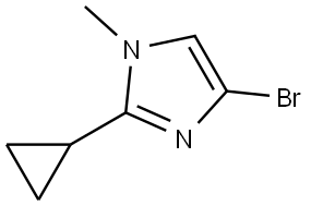 4-Bromo-2-cyclopropyl-1-methyl-1H-imidazole Struktur
