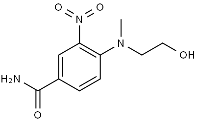 Benzamide, 4-[(2-hydroxyethyl)methylamino]-3-nitro- Struktur