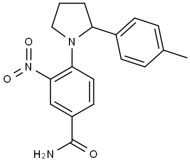 Benzamide, 4-[2-(4-methylphenyl)-1-pyrrolidinyl]-3-nitro- Struktur