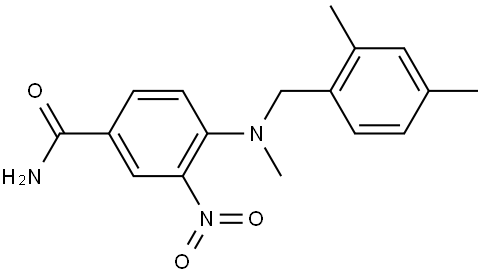 Benzamide, 4-[[(2,4-dimethylphenyl)methyl]methylamino]-3-nitro- Struktur