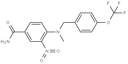 Benzamide, 4-[methyl[[4-(trifluoromethoxy)phenyl]methyl]amino]-3-nitro- Struktur