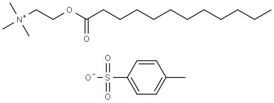 Ethanaminium, N,N,N-trimethyl-2-[(1-oxododecyl)oxy]-, 4-methylbenzenesulfonate (1:1) Struktur
