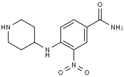 Benzamide, 3-nitro-4-(4-piperidinylamino)- Struktur