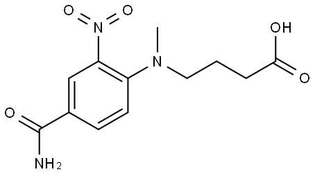 Butanoic acid, 4-[[4-(aminocarbonyl)-2-nitrophenyl]methylamino]- Struktur
