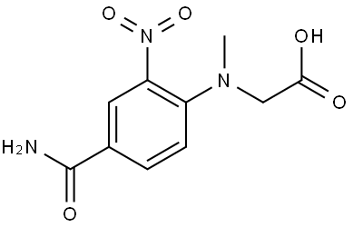 Glycine, N-[4-(aminocarbonyl)-2-nitrophenyl]-N-methyl- Struktur