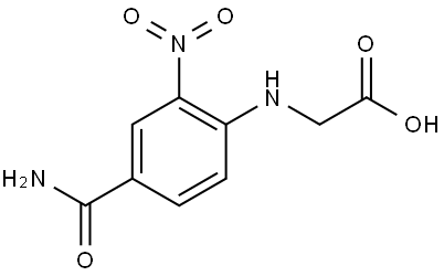 Glycine, N-[4-(aminocarbonyl)-2-nitrophenyl]- Struktur