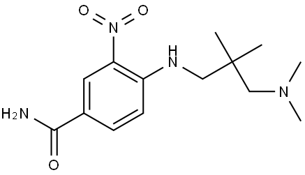 Benzamide, 4-[[3-(dimethylamino)-2,2-dimethylpropyl]amino]-3-nitro- Struktur