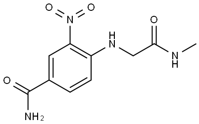 Benzamide, 4-[[2-(methylamino)-2-oxoethyl]amino]-3-nitro- Struktur