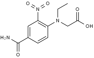 Glycine, N-[4-(aminocarbonyl)-2-nitrophenyl]-N-ethyl- Struktur