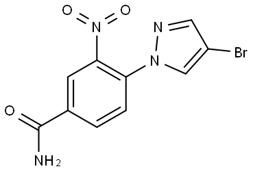 Benzamide, 4-(4-bromo-1H-pyrazol-1-yl)-3-nitro- Struktur