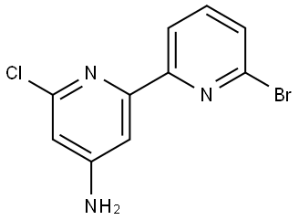 6-Chloro-4-amino-6'-bromo-2,2'-bipyridine Struktur