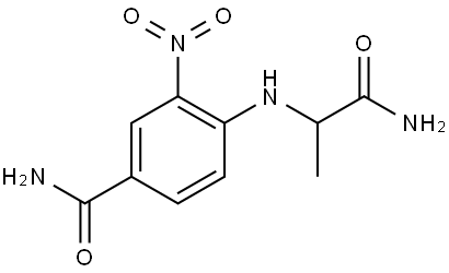 Benzamide, 4-[(2-amino-1-methyl-2-oxoethyl)amino]-3-nitro- Struktur