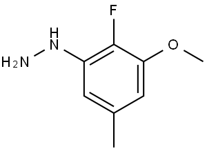 Hydrazine, (2-fluoro-3-methoxy-5-methylphenyl)- Structure