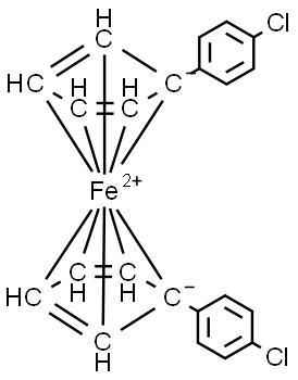 Ferrocene, 1,1′-bis(4-chlorophenyl)- Struktur