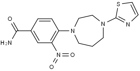 Benzamide, 4-[hexahydro-4-(2-thiazolyl)-1H-1,4-diazepin-1-yl]-3-nitro- Struktur