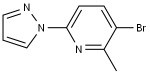 3-bromo-2-methyl-6-(1H-pyrazol-1-yl)pyridine Struktur