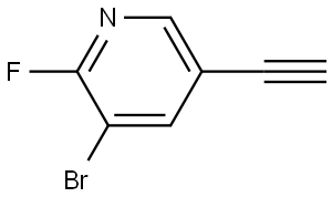 3-bromo-5-ethynyl-2-fluoropyridine Struktur