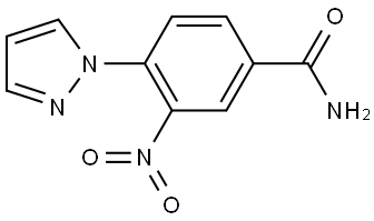 Benzamide, 3-nitro-4-(1H-pyrazol-1-yl)- Struktur