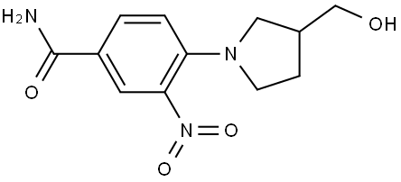 Benzamide, 4-[3-(hydroxymethyl)-1-pyrrolidinyl]-3-nitro- Struktur
