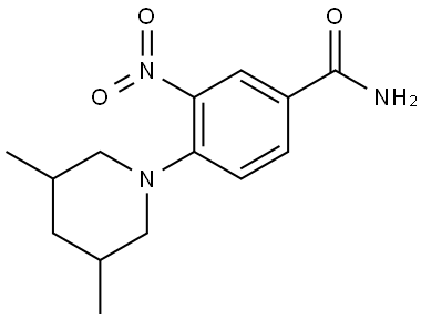 Benzamide, 4-(3,5-dimethyl-1-piperidinyl)-3-nitro- Struktur