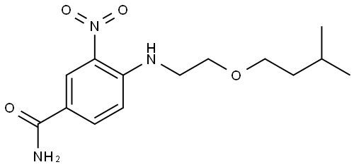Benzamide, 4-[[2-(3-methylbutoxy)ethyl]amino]-3-nitro- Struktur