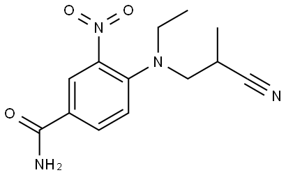 Benzamide, 4-[(2-cyanopropyl)ethylamino]-3-nitro- Struktur